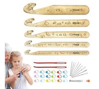 Grands crochets ergonomiques multifonctionnels outils de tricot | Kit d'aiguilles à crochet pour couvertures, châles, pulls, écharpes, t-shirts faits à la main