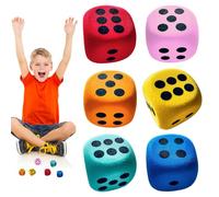 Grands dés en mousse, 6 dés colorés de 4 cm, jouet sûr à partir de 3 ans pour l'école, la maison, les voyages, la famille, les , les garçons, activités éducatives