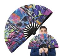 Grands fans pliants pour danser, fans pliants pour femmes,Big 13 pouces de danse pliante chinoise | Artisanat de kung fu artisanat de fu de refroidissement portable, décorations de cas