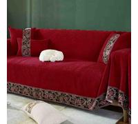 Grands jetés de canapé en Chenille pour canapés 3 et 4 Places, Housses de canapé antidérapantes de Style Chinois, jetés Extra Larges pour fauteuils, Lits et canapés, décoration int