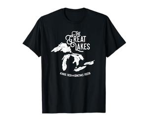 Grands Lacs Toujours Frais Parfois Gelés Michigan Wisconsin T-Shirt