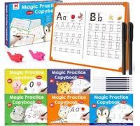Grands Livres D'entraînement D'écriture Rainurés Magiques Pour Enfants, Cahiers D'exercices D'écriture Rainurés Réutilisables Pour Enfants De 3 À 8 Ans, Calligraphie Préscolaire