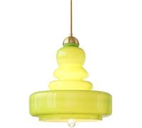 Grands lustres Nordiques en Verre Lait éclairage Plafond pour îlots de Cuisine, Tables Manger, Chambres à Coucher, Restaurants, médiévaux Modernes (Vert Clair)