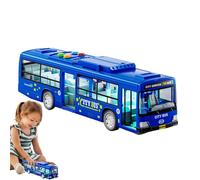 Grands modèles de voitures : effets sonores musicaux, compilation durable | Jouet de bus électrique avec lumières fonctionnelles et portes pour apprenant le divertissement et