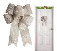 Grands nœuds pour couronnes de Noël - Nœuds de Noël en lin pour sapin de Noël - Nœuds décoratifs pour sapin de Noël - Décoration d'arbre de Noël - Grand nœud irisé pour sapin de Noël - K