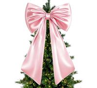 Grands nœuds pour sapin de Noël, décoration de Noël, 102 x 60 cm | Nœud surdimensionné décoratif comme accessoire d'intérieur pour porte, mariage, fiançailles, anniversaire, chambre rose