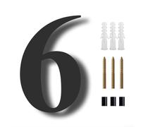 Grands numéros de maison flottants, design noir de 20,3 cm pour une identification efficace de l'adresse, convient pour l'extérieur (6)