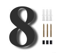 Grands numéros de maison flottants, design noir de 20,3 cm pour une identification efficace de l'adresse, convient pour l'extérieur (8)