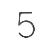 Grands numéros de maison flottants en métal, modernes, noirs, for adresse de porte, plaques de signalisation numériques extérieures, 5 pouces (C)(5)