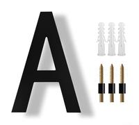 Grands numéros de maison flottants noirs de 20,3 cm pour maison, garage et portail, design moderne, visibilité claire (A)