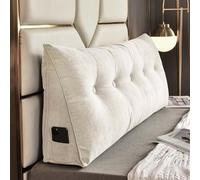 Grands oreillers d'angle pour dossier incliné, coussin de lecture triangulaire pour tête de lit, coussin de positionnement doux pour canapé, coussin de soutien lombaire assis, dossier (180 x 50 x 20