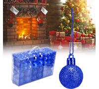 Grands ornements de boules de Noël, set de 100 boules décoratives pour arbre de Noël, boules incassables à suspendre pour anniversaire, Halloween, vacances, mariage