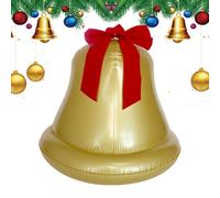 Grands Ornements de Noël Gonflables, Grande Cloche De Noël En PVC Avec Noeud, Décoration Intérieure Extérieure Jardin Maison Bureau Allée École Porche Cour, Décoration Porte Entrée Patio Terrasse Cour