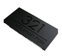 Grands Panneaux Extérieurs De Maison, Numéros Résidentiels, Plaques D'immatriculation Extérieures, Adresses En Acrylique 3D, 1 Pièce(Blackblack,15x28)