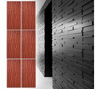 Grands panneaux muraux 3D de 60 x 120 cm - Revêtement mural imperméable en polyuréthane, design décoratif texturé en grain de bois pour décoration murale intérieure et extérieure, amélioration moderne