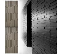 Grands panneaux muraux 3D de 60 x 120 cm - Revêtement mural imperméable en polyuréthane, design décoratif texturé en grain de bois pour décoration murale intérieure et extérieure, amélioration moderne