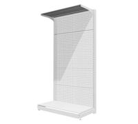 Grands panneaux perforés en métal - Étagère de rangement autonome pour supermarchés, entrepôts et ateliers - Solution de rangement durable (126 x 190 cm)