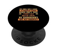 Grands-Parents, Grand-mère, Grand-père, Mes Petits-Enfants sont Mes préférés PopSockets PopGrip Adhésif