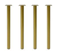 Grands Pieds De Meuble De Bureau - Pied Cylindrique en Métal pour Table Basse avec Protections De Sol - Pieds De Support pour Établi, Étagères Et Plus Encore(Gold,75cm/29.5in)