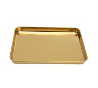 Grands plateaux de service, plateaux rectangulaires en acier inoxydable à fond plat pour présentation de et biscuits, amuse-gueules et charcuterie.