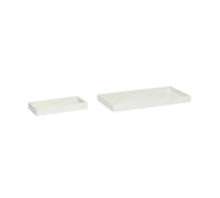 Grands Plateaux Hubsch Interior (x2) Blanc 30x15x2/50x25x4 cm