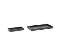 Grands Plateaux Hubsch Interior (x2) Noir 30x15x2/50x25x4 cm