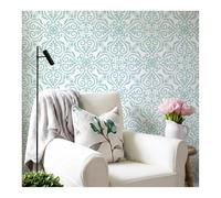 Grands pochoirs muraux damassés pour motif de peinture 40 x 50 cm, modèle sans couture pour décoration d'intérieur, réutilisable, style baroque victorien pour chambre à coucher, rénovation, projets