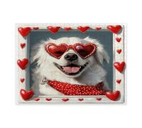 Grands puzzles pyrénéens pour adultes - 500 pièces - Pour la Saint-Valentin - Décoration amusante pour fenêtre - Décoration d'animaux de compagnie pour divertissement familial - Cadeau de fête