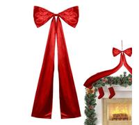Grands rubans de Noël - Décoration d'intérieur géante 114 x 46 cm, nœuds décoratifs pour sapin de Noël - Pour extérieur, fenêtre, mur, porte, salon, entrée, jardin, terrasse