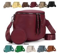 Grands Sacs Banane Et BandoulièRe, en Cuir De Qualité SupéRieure avec Sangle RéGlable Et Porte-Monnaie Amovible (Bordeaux)