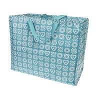 Grands sacs de rangement avec fermeture éclair, résistants et durables, 55 x 48 x 28 cm, 70 l, design au choix (bleu amitié)