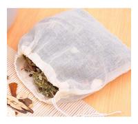 Grands sacs filtrants réutilisables en maille de coton fin avec cordon de serrage pour herbes, thé, épices - 25 x 20 cm