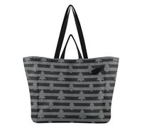 Grands sacs fourre-tout en toile pliables pour la cuisine, les courses, les fêtes de mariage, les voyages, la lessive, Noël, formes abstraites sur gris