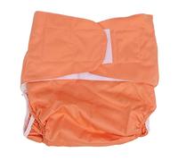 Grands sous-vêtements d'incontinence à la couches en tissu adulable réutilisables à lavage orange pour les personnes âgées (Orange)