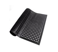 Grands Tapis de Sol d'extérieur en Caoutchouc avec Trous de Drainage for l'extérieur, for Restaurant, Cuisine, Bar, Garage, Jardin(90x90cm/35.4x35.4in)