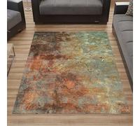 Grands tapis lavables pour salon, accessoires de décoration d'intérieur, décoration de sol, marron, rouge, vert, 200 x 250 cm, marron rouille-rouge, vert, 200 x 250 cm