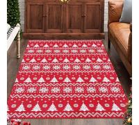 Grands tapis lavables pour salon, décoration d'intérieur, accessoires de décoration de sol, rouge, 200 x 250 cm, rouge et blanc, 200 x 250 cm