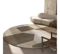 Grands Tapis Ronds Modernes, en Fausse Laine Douce Lavable, pour Le Salon, La Chambre À Coucher, Le Bureau, Tapis De Sol(Pattern A,200cmx200cm)