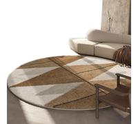 Grands Tapis Ronds Modernes, en Fausse Laine Douce Lavable, pour Le Salon, La Chambre À Coucher, Le Bureau, Tapis De Sol(Pattern B,120cmx120cm)