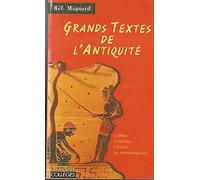 Grands textes de l'Antiquité