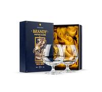 Grands verres à cognac et cognac en cristal Lot de 2 bols géants à tige courte Verrerie pour bourbon, scotch, tequila, armagnac, rhum, bière et liqueur