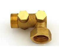 Grandsire 021120 Clapet EA NF avec Coude 4 Bouchons Laiton, Femelle-Mâle 3/4", Brut