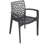 GRANDSOLEIL 22 fauteuils Gruvyer en polypropylène anthracite