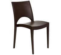 GRANDSOLEIL 24 Chaises Paris en polypropylène moka