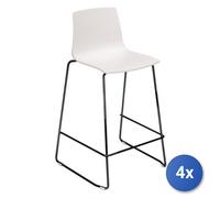 Grandsoleil Sgabello MINI IMOLA Noir et Blanc en Polipropylène