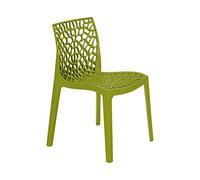 Grandsoleil Upon Gruvyer Chaise empilable en polypropylène Vert anis 51 x 52 x 81 cm