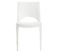 Grandsoleil Upon Paris Chaise empilable en polypropylène Blanc 51 x 49 x 80 cm