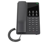 Grandstream GHP621 Téléphone d'hôtel compact avec Wi-Fi intégré Noir