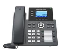 Grandstream Networks GRP2604P téléphone Fixe Noir 3 Lignes LCD