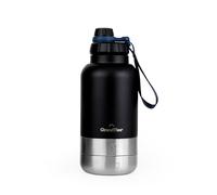 GrandTies Bouteille d'eau portable isotherme pour chien avec 2 distributeurs d'eau amovibles | Conteneur de voyage étanche pour nourriture pour chien | Accessoires pour promenade, randonnée, camping